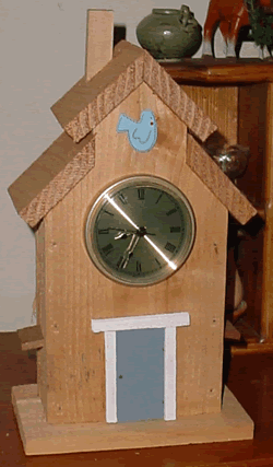 Cedar Birdhouse Clock