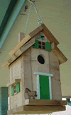 Cedar Bird house - Green