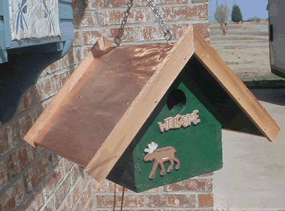 Wren Birdhouse, Garden, Hunter Green, Copper Roof