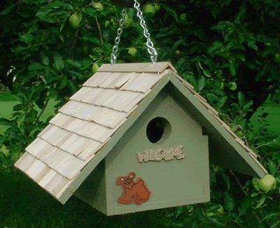 Wren Birdhouse, Garden, Sage, Shingle