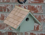 Wren bird house with shingles